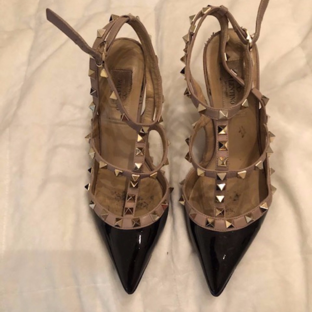 Valentino Garavani Rockstud Ankle Strap Pumps